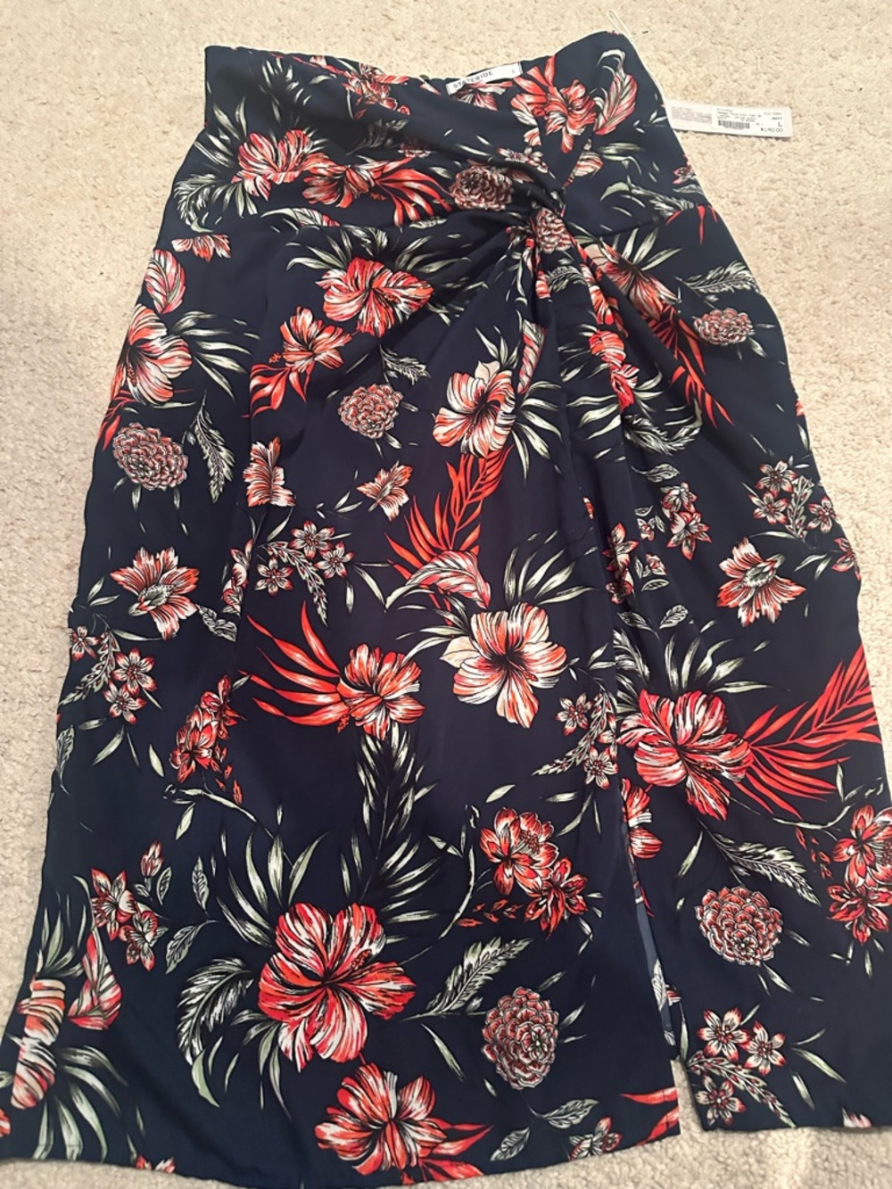 Stateside print ruched skirt new with tags size large